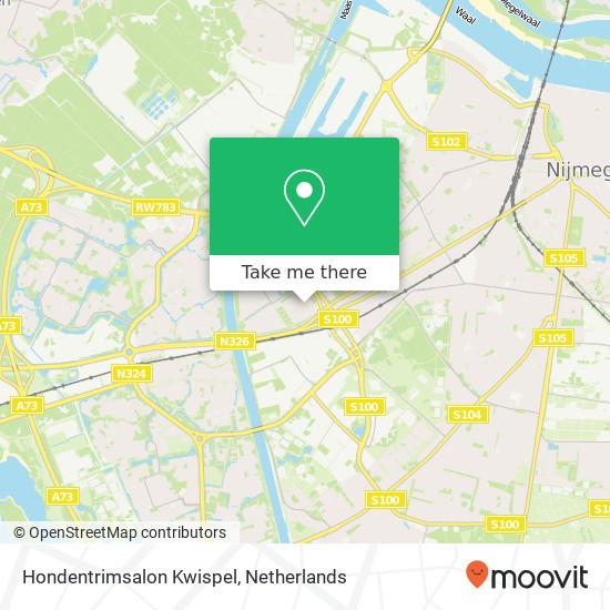 Hondentrimsalon Kwispel map