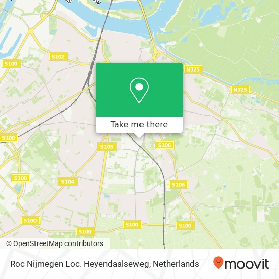 Roc Nijmegen Loc. Heyendaalseweg map