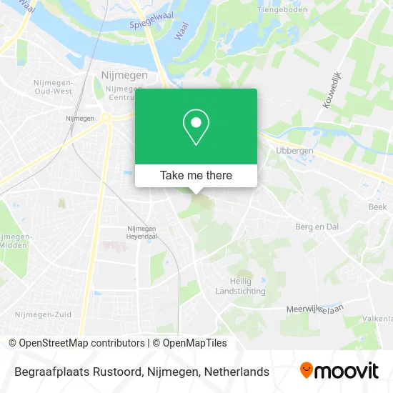 Begraafplaats Rustoord, Nijmegen map