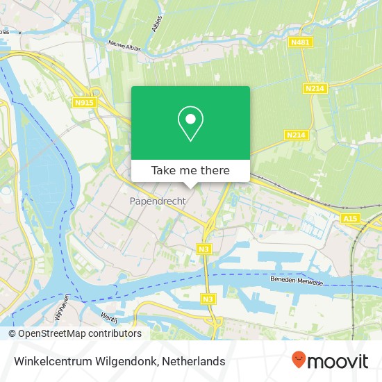 Winkelcentrum Wilgendonk map