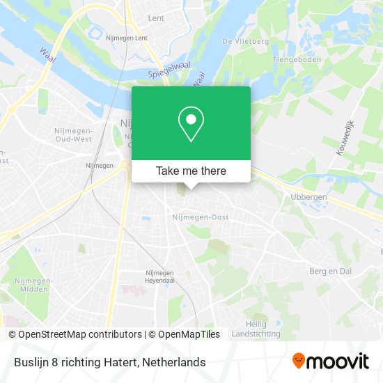 Buslijn 8 richting Hatert map