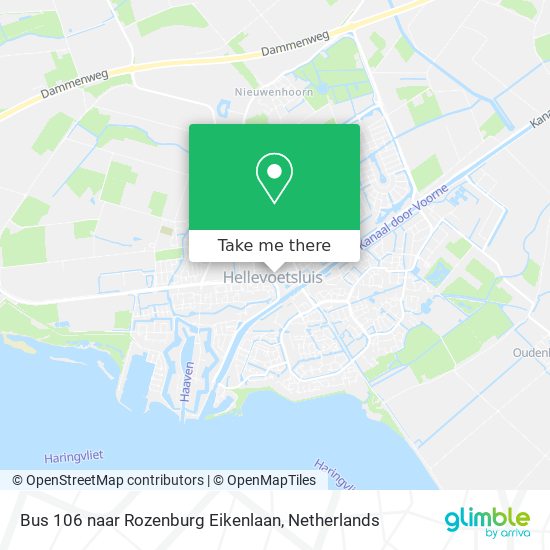 Bus 106 naar Rozenburg Eikenlaan Karte