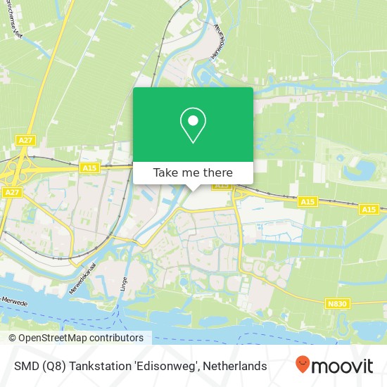 SMD (Q8) Tankstation 'Edisonweg' Karte