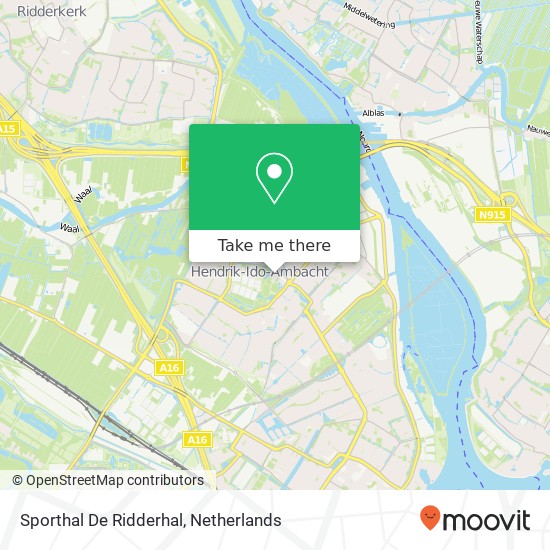 Sporthal De Ridderhal map
