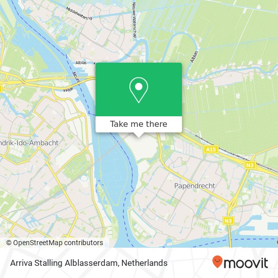 Arriva Stalling Alblasserdam map