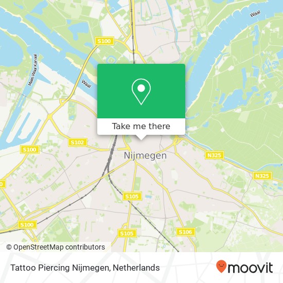Tattoo Piercing Nijmegen map