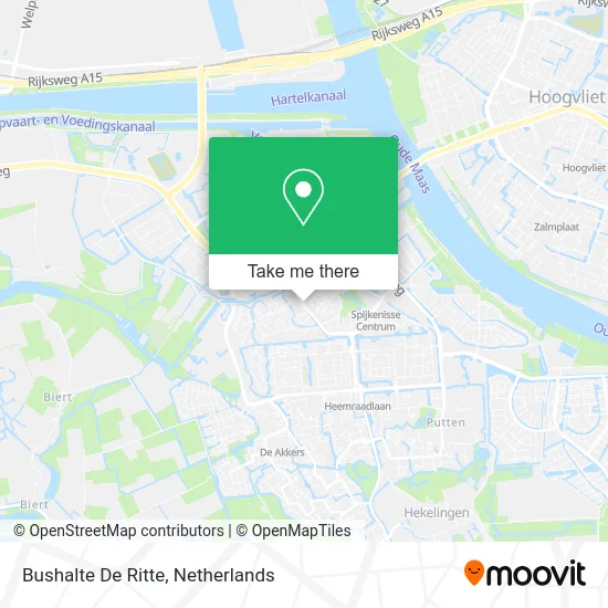 Bushalte De Ritte map