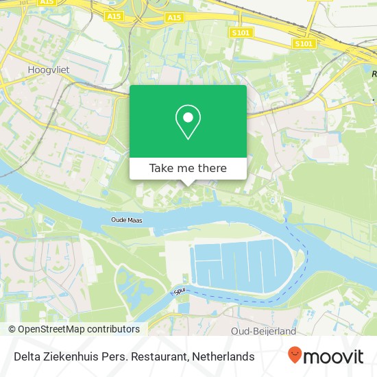 Delta Ziekenhuis Pers. Restaurant map