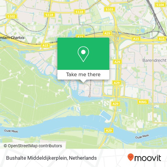 Bushalte Middeldijkerplein Karte