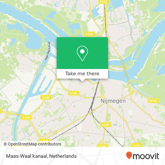 Maas-Waal kanaal map