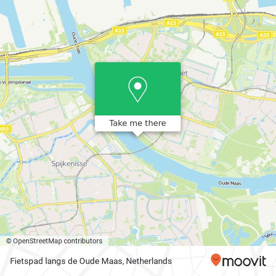 Fietspad langs de Oude Maas map