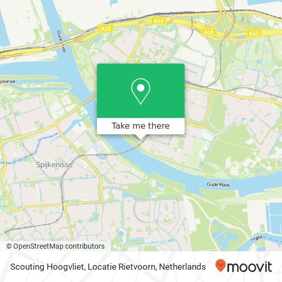 Scouting Hoogvliet, Locatie Rietvoorn Karte