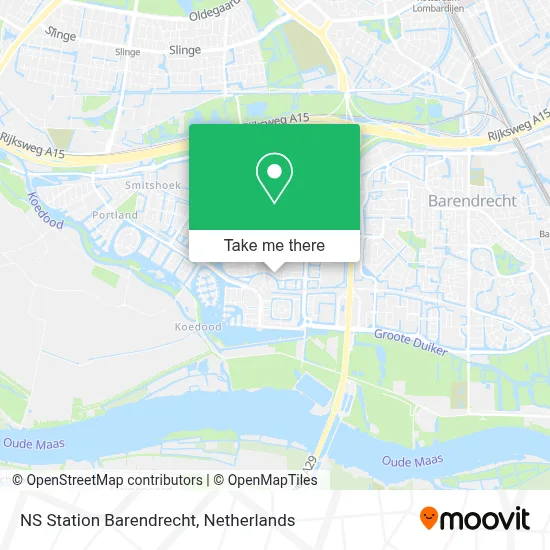NS Station Barendrecht map