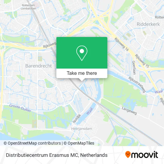 Distributiecentrum Erasmus MC map