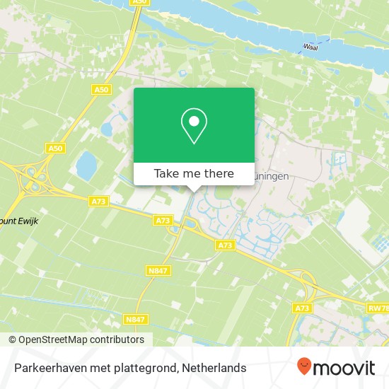Parkeerhaven met plattegrond map