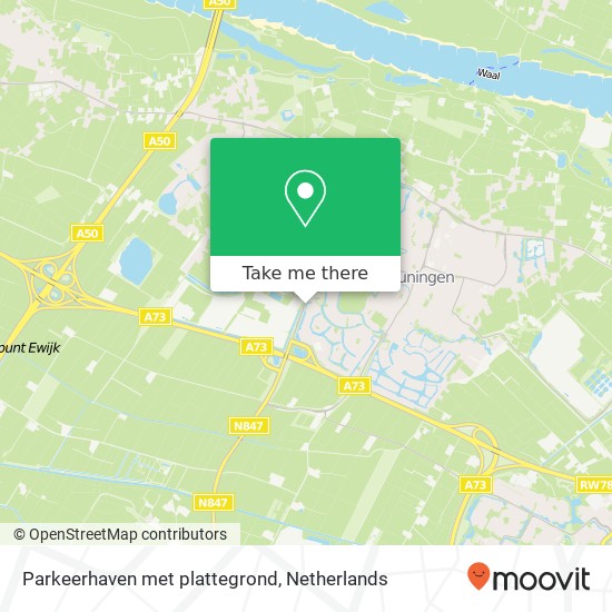 Parkeerhaven met plattegrond Karte