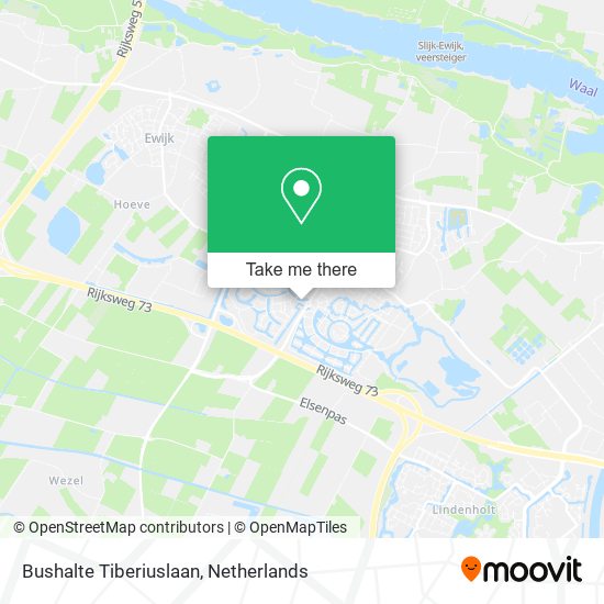 Bushalte Tiberiuslaan map