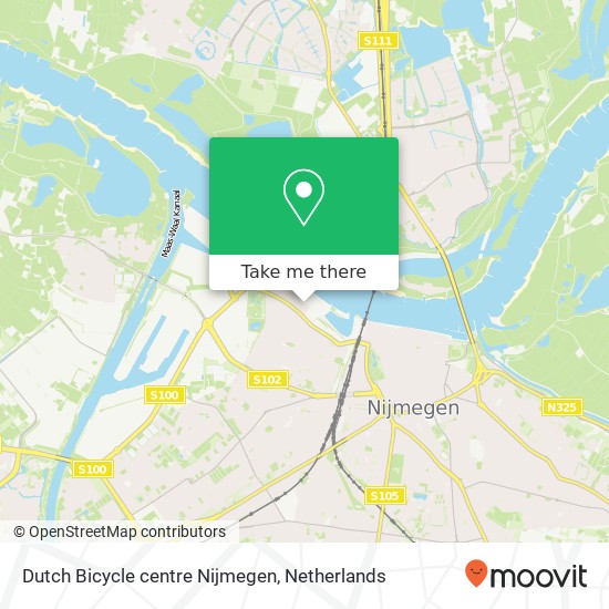 Dutch Bicycle centre Nijmegen map