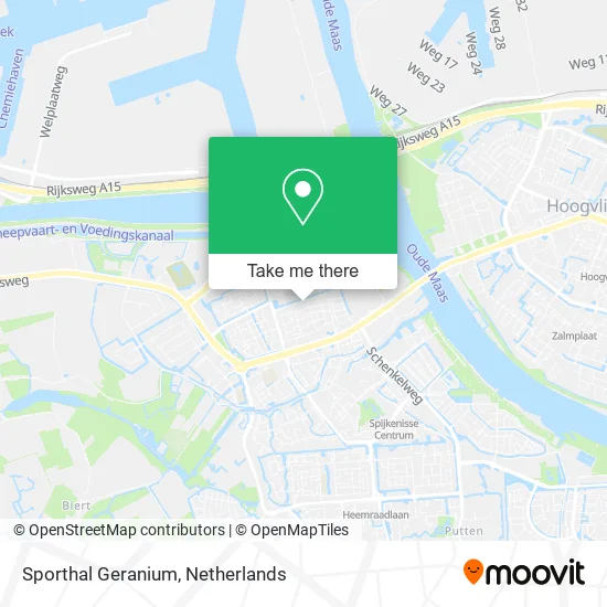 Sporthal Geranium Karte