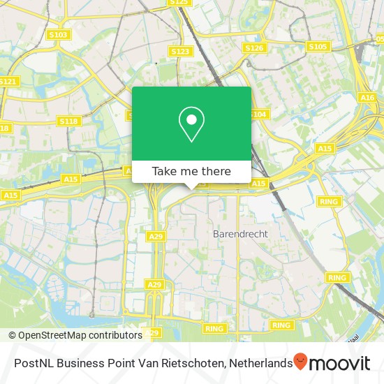 PostNL Business Point Van Rietschoten map