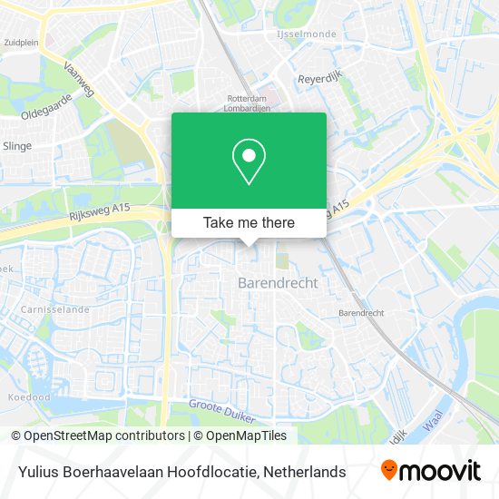 Yulius Boerhaavelaan Hoofdlocatie Karte