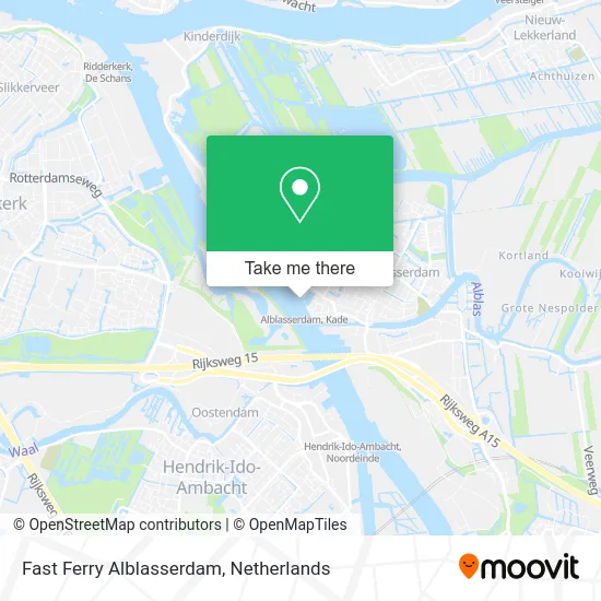 Fast Ferry Alblasserdam Karte