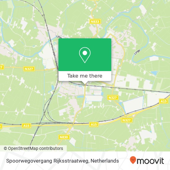 Spoorwegovergang Rijksstraatweg map