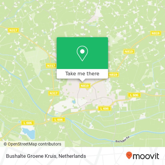 Bushalte Groene Kruis map