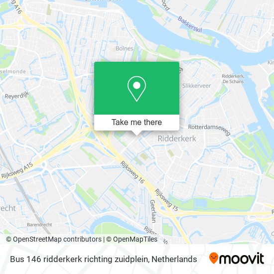 Bus 146 ridderkerk richting zuidplein map