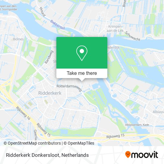Ridderkerk Donkersloot map