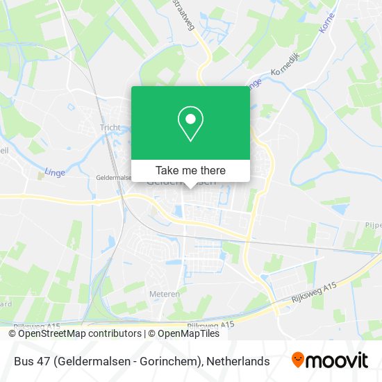 Bus 47 (Geldermalsen - Gorinchem) Karte