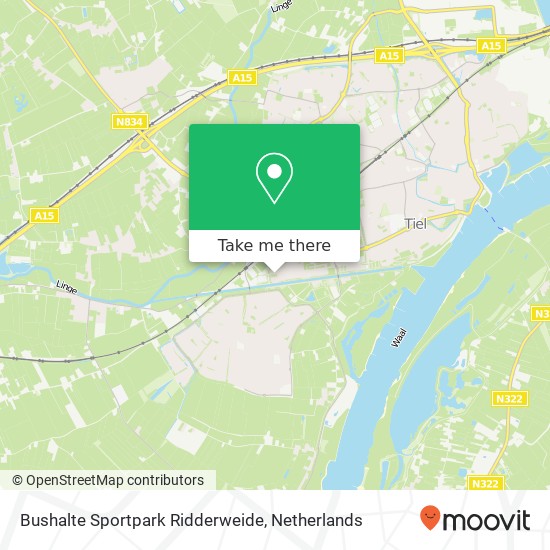 Bushalte Sportpark Ridderweide map