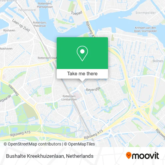 Bushalte Kreekhuizenlaan map
