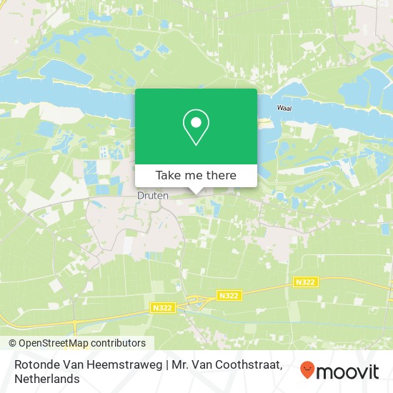 Rotonde Van Heemstraweg | Mr. Van Coothstraat map