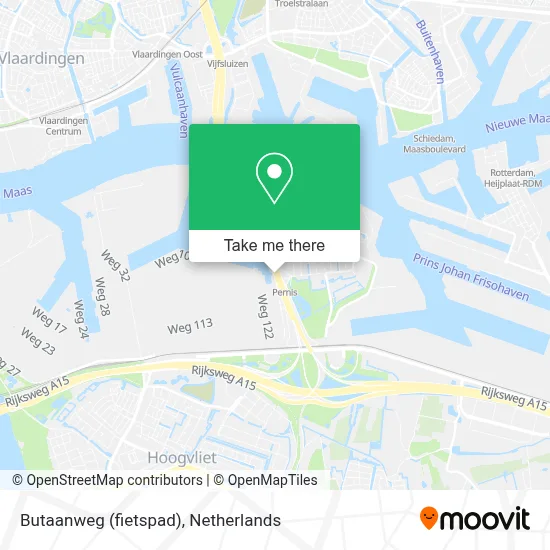 Butaanweg (fietspad) map