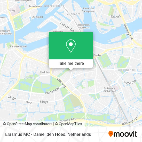 Erasmus MC - Daniel den Hoed map