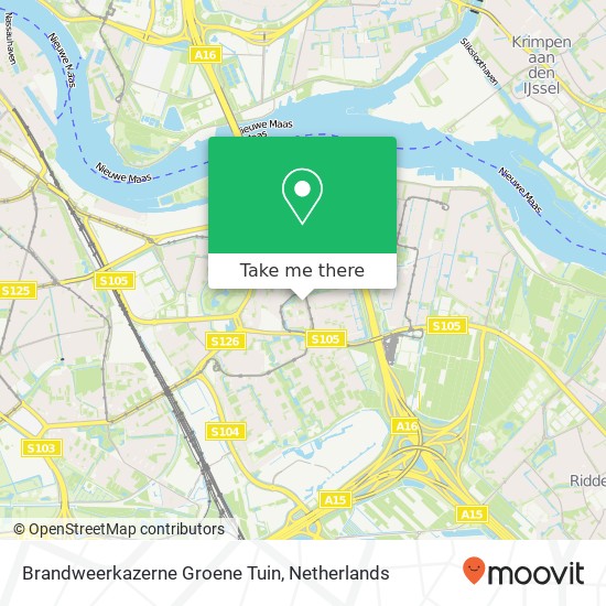 Brandweerkazerne Groene Tuin map