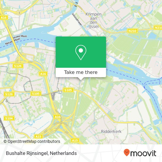 Bushalte Rijnsingel map