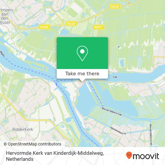 Hervormde Kerk van Kinderdijk-Middelweg map