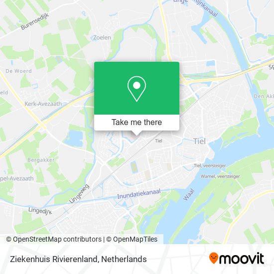 Ziekenhuis Rivierenland map