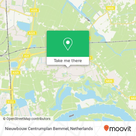 Nieuwbouw Centrumplan Bemmel Karte