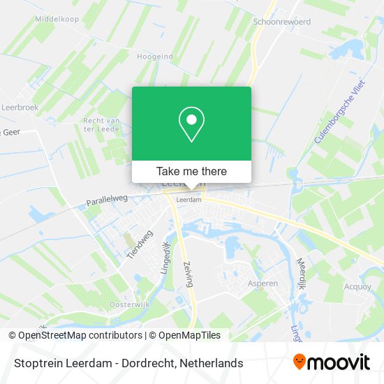 Stoptrein Leerdam - Dordrecht map