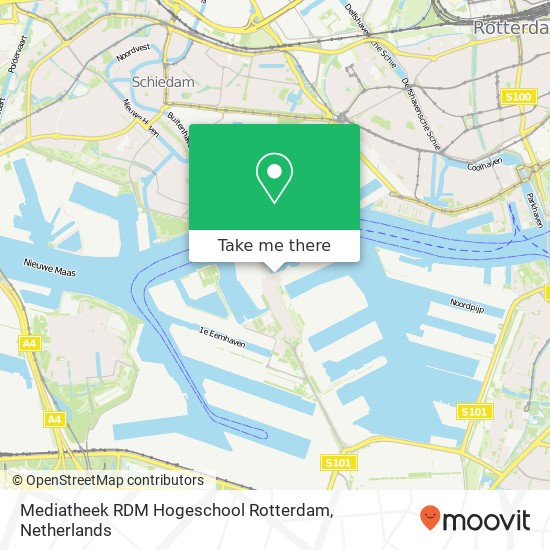 Mediatheek RDM Hogeschool Rotterdam map