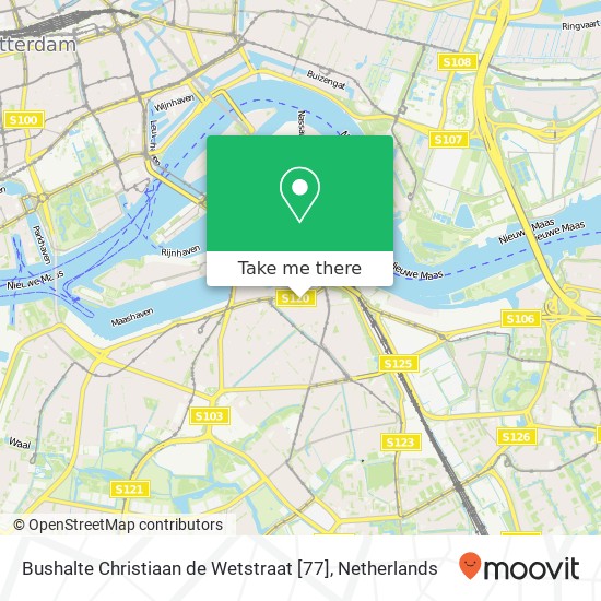 Bushalte Christiaan de Wetstraat [77] map