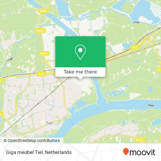 Giga meubel Tiel map