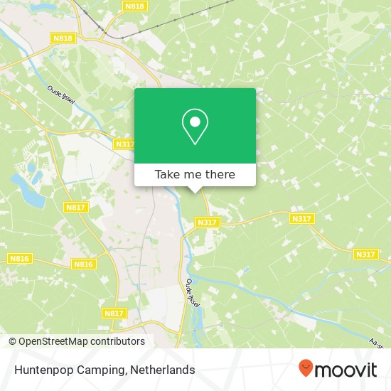 Huntenpop Camping map