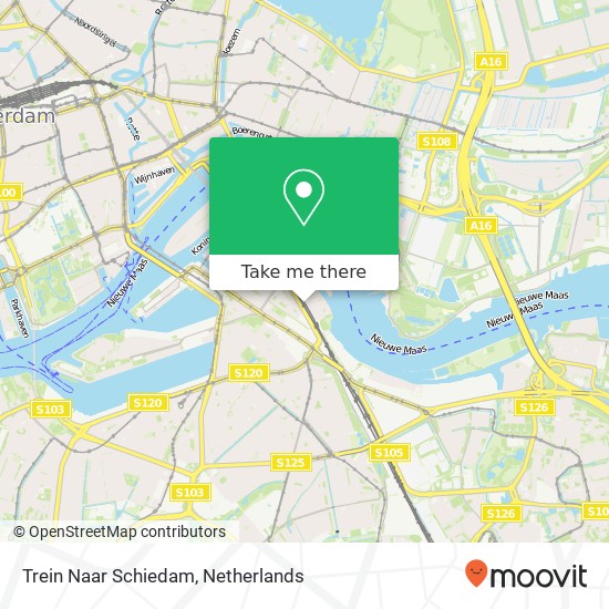 Trein Naar Schiedam map