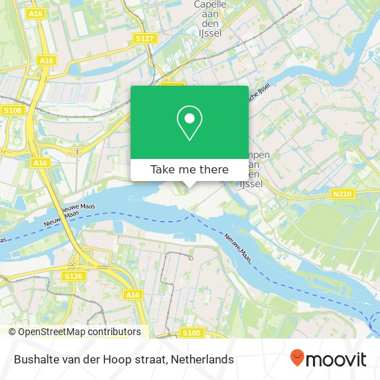 Bushalte van der Hoop straat map