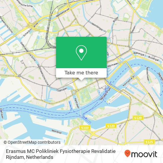 Erasmus MC Polikliniek Fysiotherapie Revalidatie Rijndam map