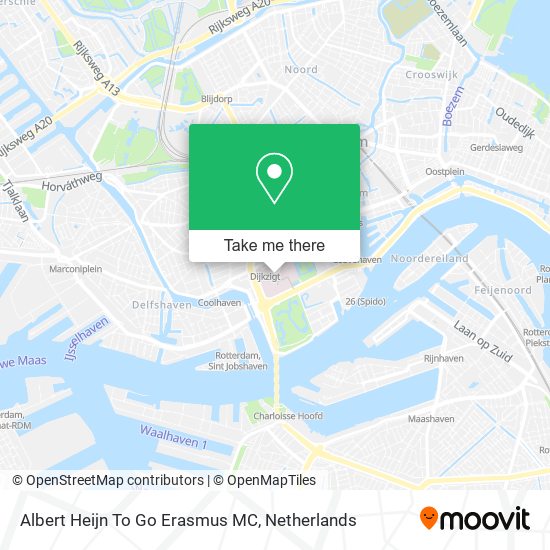 Albert Heijn To Go Erasmus MC map